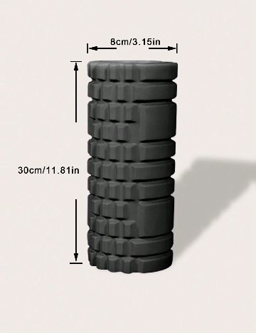 Rola cu grila de spuma pentru yoga SHEIN, negru