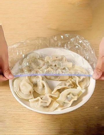 Set pungi pentru acoperit alimente, 100 buc SHEIN, transparent