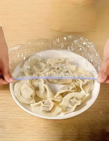 Set pungi pentru acoperit alimente, 100 buc SHEIN, transparent Alb