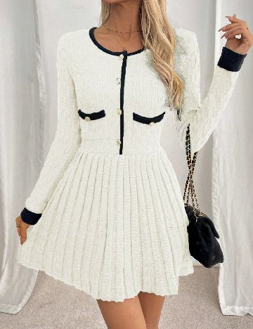 Rochie scurta SHEIN, ecru