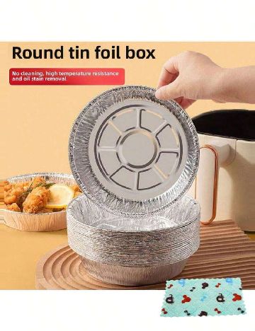 Set tavi de copt de unica folosinta, 30 buc. SHEIN, argintiu