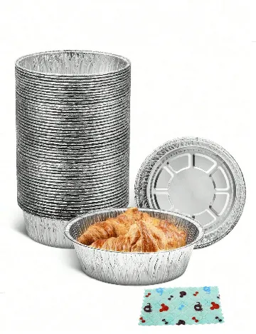 Set tavi de copt de unica folosinta, 30 buc. SHEIN, argintiu Gri