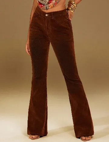 Pantaloni SHEIN, maro Maro