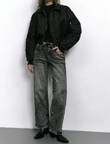 Geaca SHEIN, negru Negru