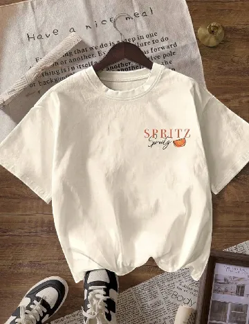 Tricou SHEIN, ecru Alb