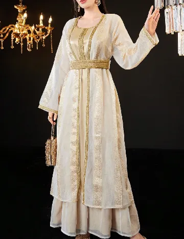 Compleu SHEIN, auriu/alb Galben