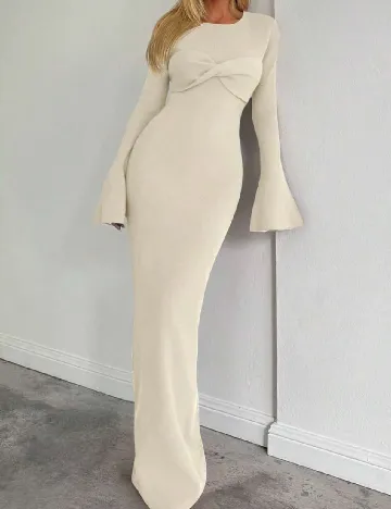 Rochie lunga SHEIN, ecru Alb