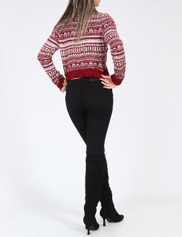 Cardigan Zara, rosu/alb