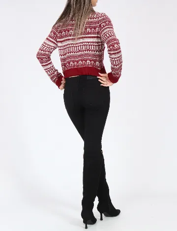 Cardigan Zara, rosu/alb Rosu