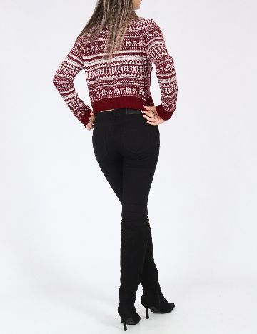 Cardigan Zara, rosu/alb