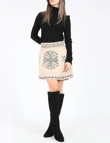 Fusta Zara, bej Crem