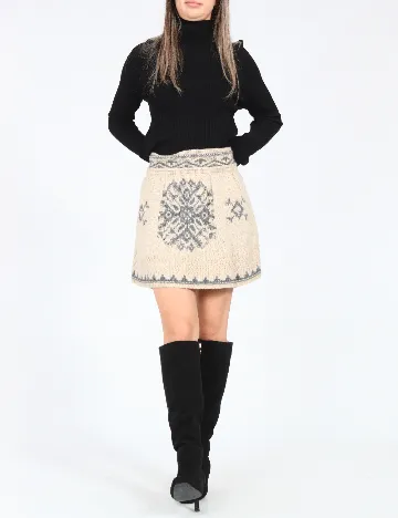 Fusta Zara, bej Crem