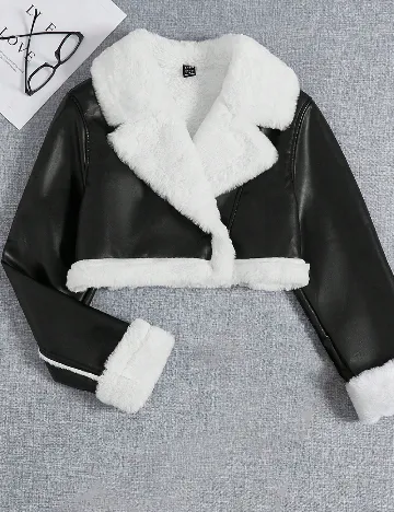 Jacheta SHEIN, alb/negru Negru