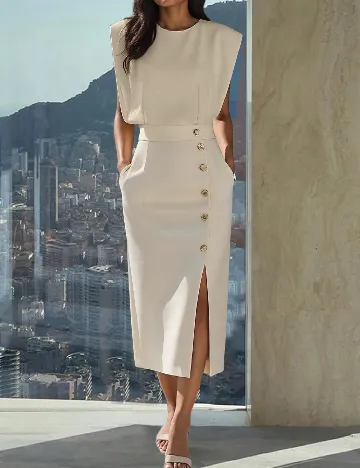 Rochie medie SHEIN, alb Alb