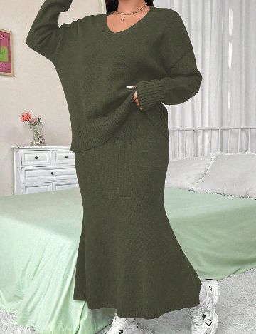 Compleu SHEIN CURVE, verde