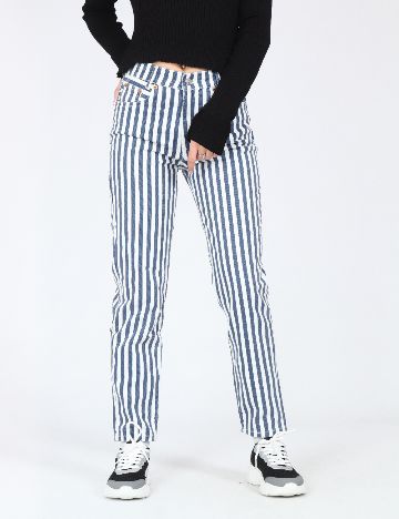 Blugi Zara, alb/albastru