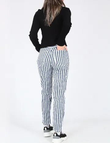 Blugi Zara, alb/albastru Alb