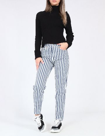 Blugi Zara, alb/albastru