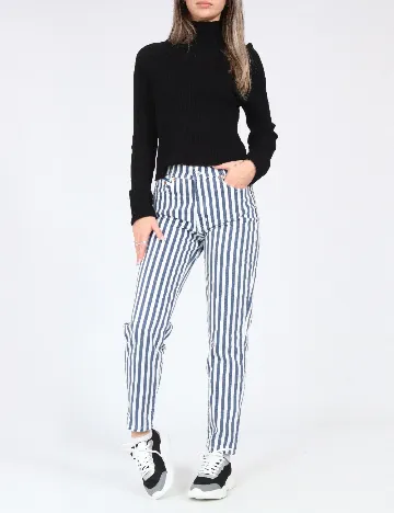 Blugi Zara, alb/albastru Alb