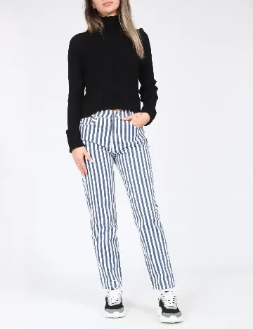 Blugi Zara, alb/albastru Alb