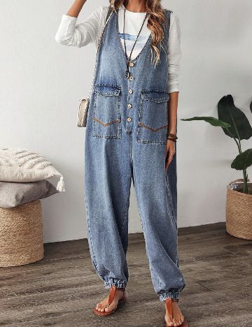 Salopeta SHEIN, albastru