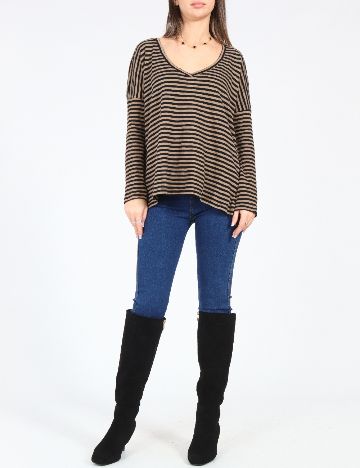 Bluza Zara, maro/negru