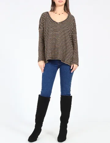 Bluza Zara, maro/negru Maro