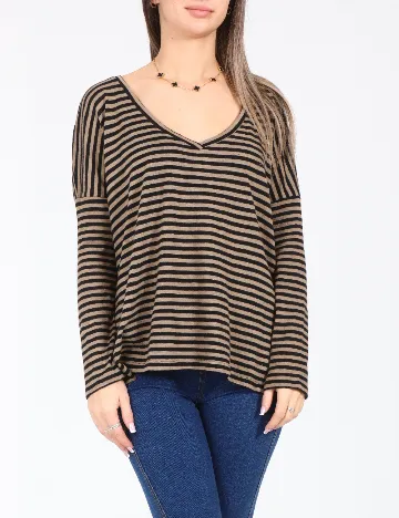 Bluza Zara, maro/negru Maro