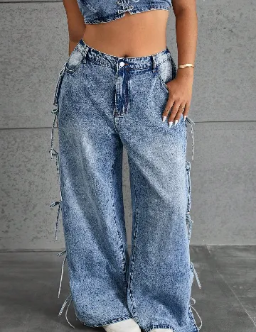 Blugi SHEIN CURVE, albastru Albastru