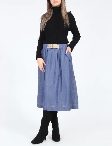 Fusta Zara, albastru Albastru