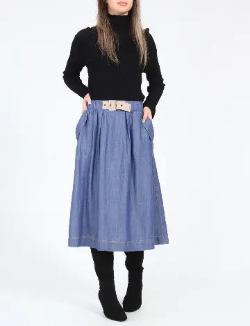 Fusta Zara, albastru Albastru