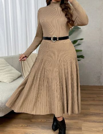 Rochie medie SHEIN CURVE, maro