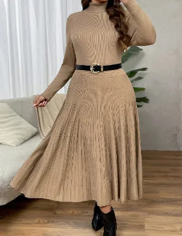 Rochie medie SHEIN CURVE, maro Maro