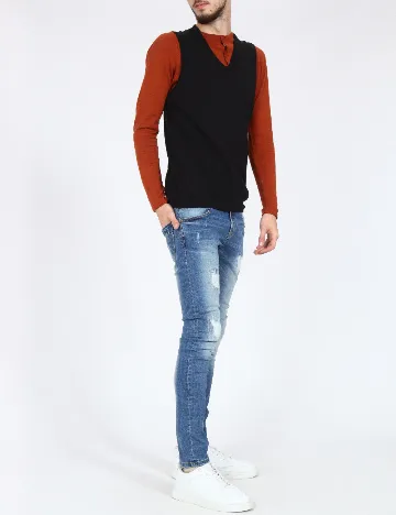 Blugi Zara, albastru Albastru