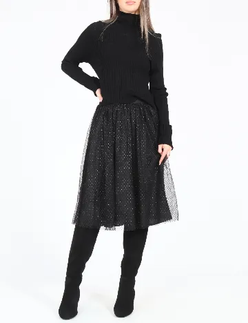 Fusta Zara, negru Negru