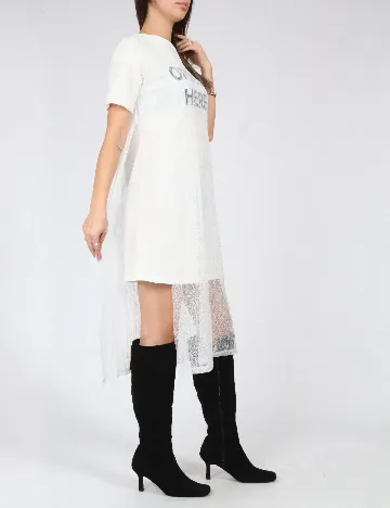 Rochie medie Zara, alb Alb