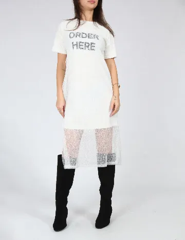 Rochie medie Zara, alb Alb