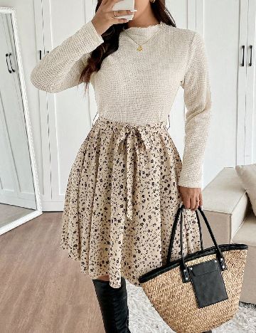 Rochie scurta SHEIN CURVE, crem