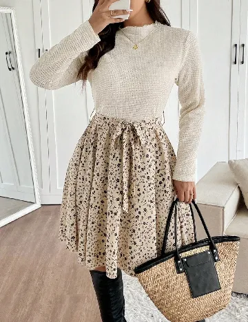 Rochie scurta SHEIN CURVE, crem Crem