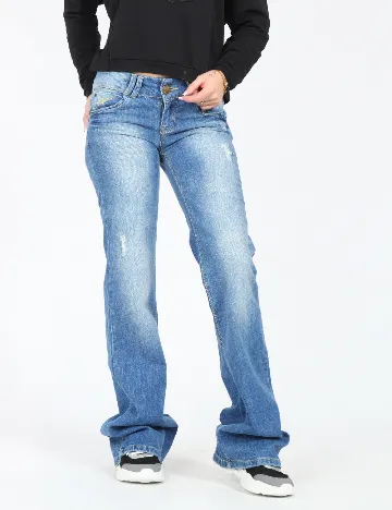 Blugi Pull&Bear, albastru Albastru