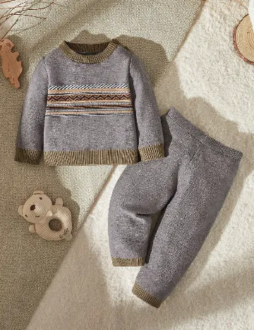 Compleu Shein Kids, gri Gri