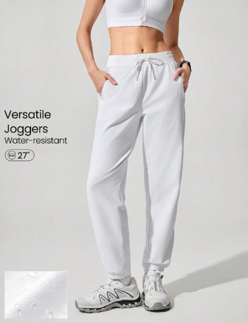 Pantaloni GLOWMODE, alb