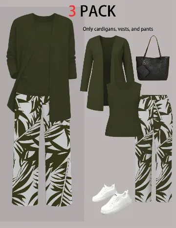 Compleu SHEIN CURVE, verde Verde