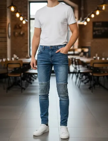 Blugi Zara, albastru Albastru