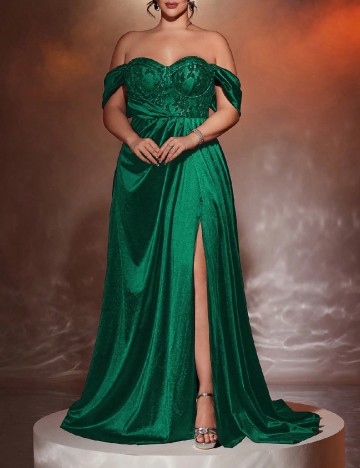 Rochie lunga SHEIN CURVE, verde