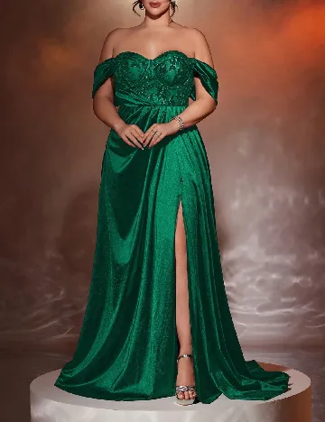 Rochie lunga SHEIN CURVE, verde Verde