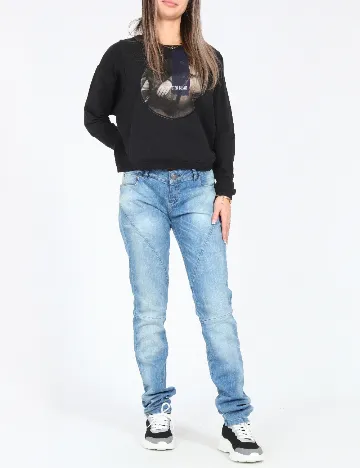 Blugi Bershka, albastru deschis Albastru