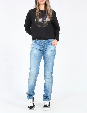 Blugi Bershka, albastru deschis Albastru