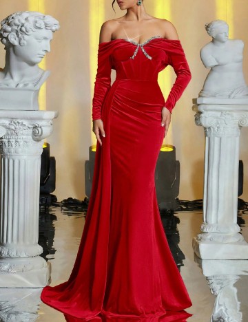 Rochie lunga SHEIN, rosu