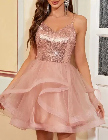 Rochie scurta SHEIN, roz Roz